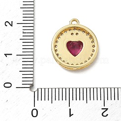 Brass Micro Pave Cubic Zirconia Pendants&nbsp;KK-CBA74BF-12G-01B