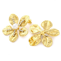 304 Stainless Steel Flower Stud Earrings for Women&nbsp;EJEW-U023-04G-02