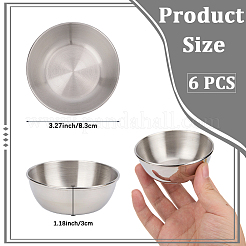 6Pcs Stainless Steel Dipping Bowls&nbsp;AJEW-CP0009-70P