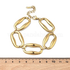 304 Stainless Steel Oval Link Chain Bracelets for Women&nbsp;BJEW-D456-05G