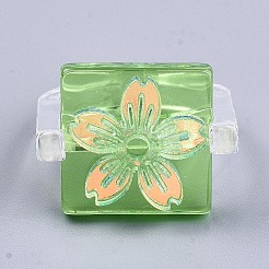 Transparent Resin Cuff Rings&nbsp;RJEW-T017-03A