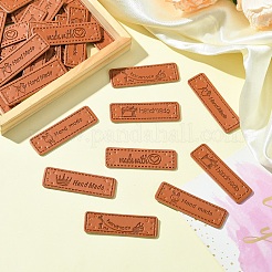 35Pcs 7 Styles PU Imitation Leather Label Tags&nbsp;AJEW-YW0001-23