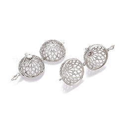 Rack Plating Brass Cage Pendants&nbsp;KK-S751-004P