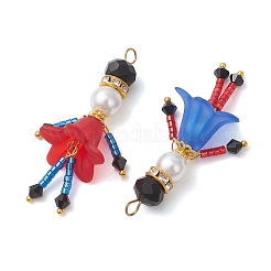 2Pcs Glass Seed Bead and Acrylic Big Pendants&nbsp;PALLOY-MZ01290