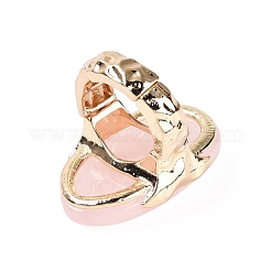 Natural Rose Quartz Stretch Finger Rings&nbsp;RJEW-N055-01E