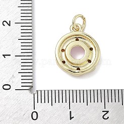 Brass Micro Pave Cubic Zirconia Pendants&nbsp;KK-K368-16G-01