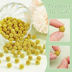 200Pcs Pave Disco Ball Beads&nbsp;RB-PH0001-41G