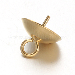 Ion Plating(IP) 304 Stainless Steel Cup Pearl Peg Bails Pin Pendants&nbsp;STAS-F094-03C-G