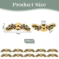 200Pcs Tibetan Style Alloy Fairy Wing Beads&nbsp;TIBEB-PH0005-31