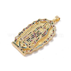 Brass Cubic Zirconia Pendants&nbsp;KK-Z050-33G