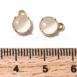 Flat Round Brass Charms&nbsp;KK-D024-03B-G