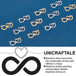 12Pcs 2 Color 201 Stainless Steel Pendants&nbsp;STAS-UN0032-45