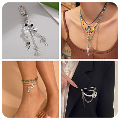 60Pcs 10 Styles Tibetan Style Alloy Pendants&nbsp;TIBE-TA0001-37