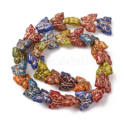 Painted Glass Beads Strands&nbsp;GLAA-B037-03