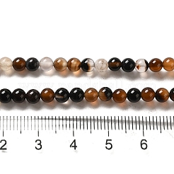 Dyed & Heated Black Agate Round Bead Strands&nbsp;G-P070-22-4mm