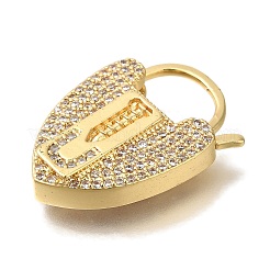 Brass Micro Pave Cubic Zirconia Pendants&nbsp;KK-K389-050G-02
