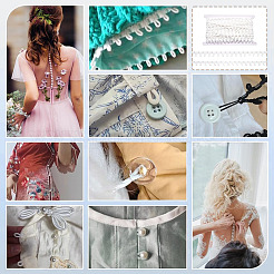 20 Yards Fibre Elastic Buttonhole Lace Ribbon&nbsp;OCOR-HY0002-29