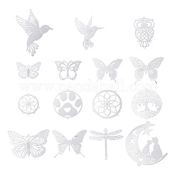 15Pcs 15 Styles Stainless Steel Connector Charms&nbsp;STAS-TA0002-88