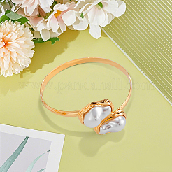 2Pcs 2 Colors Iron Cuff Bangles&nbsp;BJEW-GO0002-23