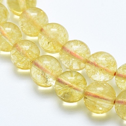 Natural Citrine Beads Strands&nbsp;X-G-E483-13-8mm