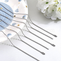 24Pcs 304 Stainless Steel Ball Chain Necklace Making&nbsp;NJEW-BBC0001-10C