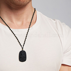 4Pcs 4 Styles Glass Pendant Necklaces&nbsp;NJEW-OC0001-04B