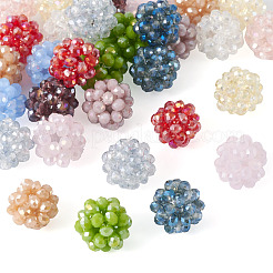 36Pcs 12 Colors Handmade Glass Woven Beads&nbsp;WOVE-TA0001-08
