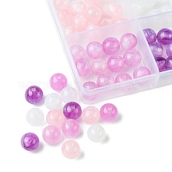 64Pcs 4 Colors Round Imitation Cat Eye Resin Beads&nbsp;RESI-FS0001-66B