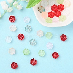 35Pcs Transparent Spray Painted Glass Beads&nbsp;GLAA-YW0001-73