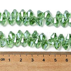 Transparent Electroplate Glass Beads Strands&nbsp;GLAA-K064-06A-HR03