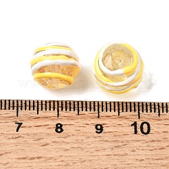 Handmade Gold Sand Enamel Lampwork Beads&nbsp;LAMP-B035-03G