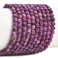 Heated Natural Sugilite Beads Strands&nbsp;G-B193-B03-4mm