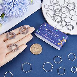 60Pcs 3 Sizes 304 Stainless Steel Linking Ring&nbsp;STAS-SC0007-47