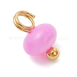 Dyed Natural Shell Rondelle Charms&nbsp;PALLOY-JF04744