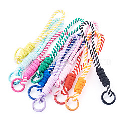 10Pcs 10 Colors Polyester Woven Lanyard Hand Mobile Straps&nbsp;MOBA-TA0001-01