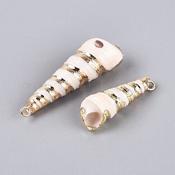 Electroplated Natural Shell Pendants&nbsp;BSHE-Q020-06