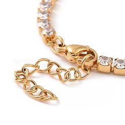 304 Stainless Steel Rhinestone Strass Chain Bracelets&nbsp;STAS-B021-14G