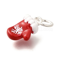 Christmas Theme Brass Enamel Charms&nbsp;KK-R212-15B-P