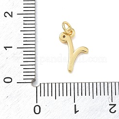 Brass Micro Pave Clear Cubic Zirconia Charms&nbsp;KK-D289-66G-R