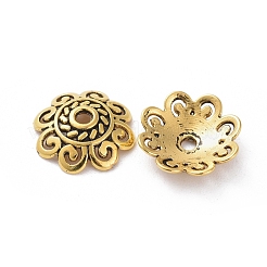 Tibetan Style Bead Caps&nbsp;TIBE-60309-AG-LF