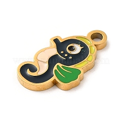 Ion Plating(IP) 304 Stainless Steel Enamel Pendants&nbsp;STAS-Q301-04G