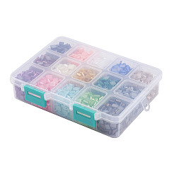 15 Colors ABS Plastic Imitation Pearl Cabochons&nbsp;SACR-JP0004-04-6x6mm