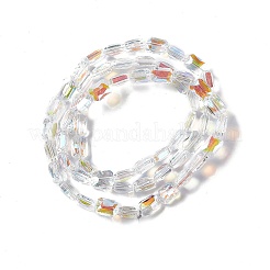 Transparent Electroplate Glass Beads Strands&nbsp;EGLA-E030-01L