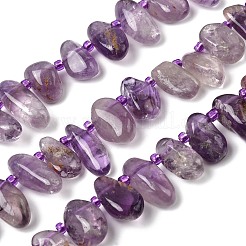 Natural Purple Phantom Quartz Purple Lodolite Quartz Beads Strands&nbsp;G-L649-D02-01