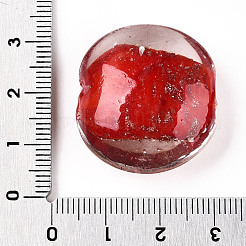Luminous Handmade Gold Sand Lampwork Beads&nbsp;FOIL-T006-02B