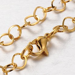 Boy's 304 Stainless Steel Rolo Chain Necklace&nbsp;STAS-L127-04G