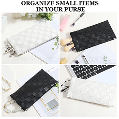 2Pcs 2 Colors PU Imitation Slip-in Leather Glasses Case&nbsp;AJEW-CN0003-26C