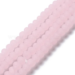Imitation Jade Solid Color Glass Beads Strands&nbsp;EGLA-A034-J8mm-MD-M