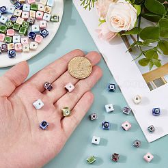 72Pcs 6 Colors Handmade Porcelain Beads&nbsp;PORC-DC0001-12