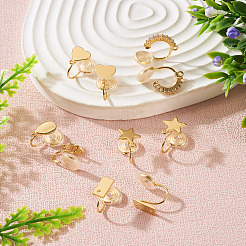 10Pcs 5 Styles Brass Micro Pave Cubic Zirconia Clip-on Findings&nbsp;EJEW-TA0001-66B